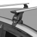 Багажник Lux БК 1 на Skoda Rapid 2012-2017 г. на гладкую крышу (серебристая крыловидная дуга)