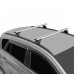 Багажник Lux БК 2 на BMW X3 2010-2017 г. на интегрированный рейлинг (серебристая крыловидная дуга)