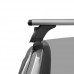 Багажник Lux БК 3 на Volkswagen Polo с 2020 г. на гладкую крышу (серебристая крыловидная дуга 82 мм)