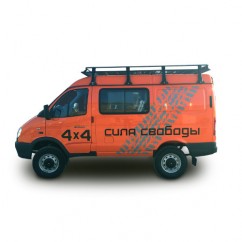 Экспедиционный багажник Евродеталь для ГАЗ 2752 (Соболь) с сеткой, на крышу автомобиля