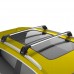 Багажник Turtle Air-2 на Kia Carnival 2014-2020 г. на интегрированный рейлинг (серебристая крыловидная дуга)